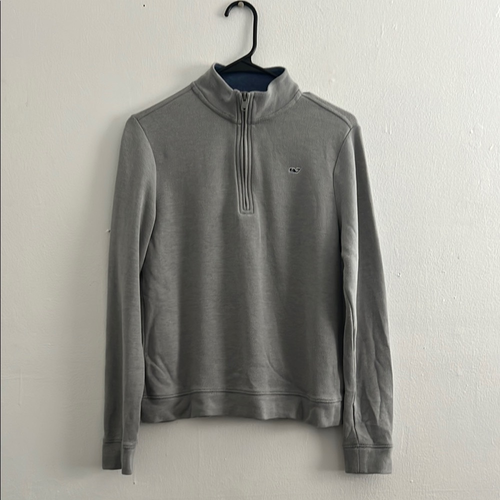 Gray Vineyard Vines Quarter-Zip Sweater